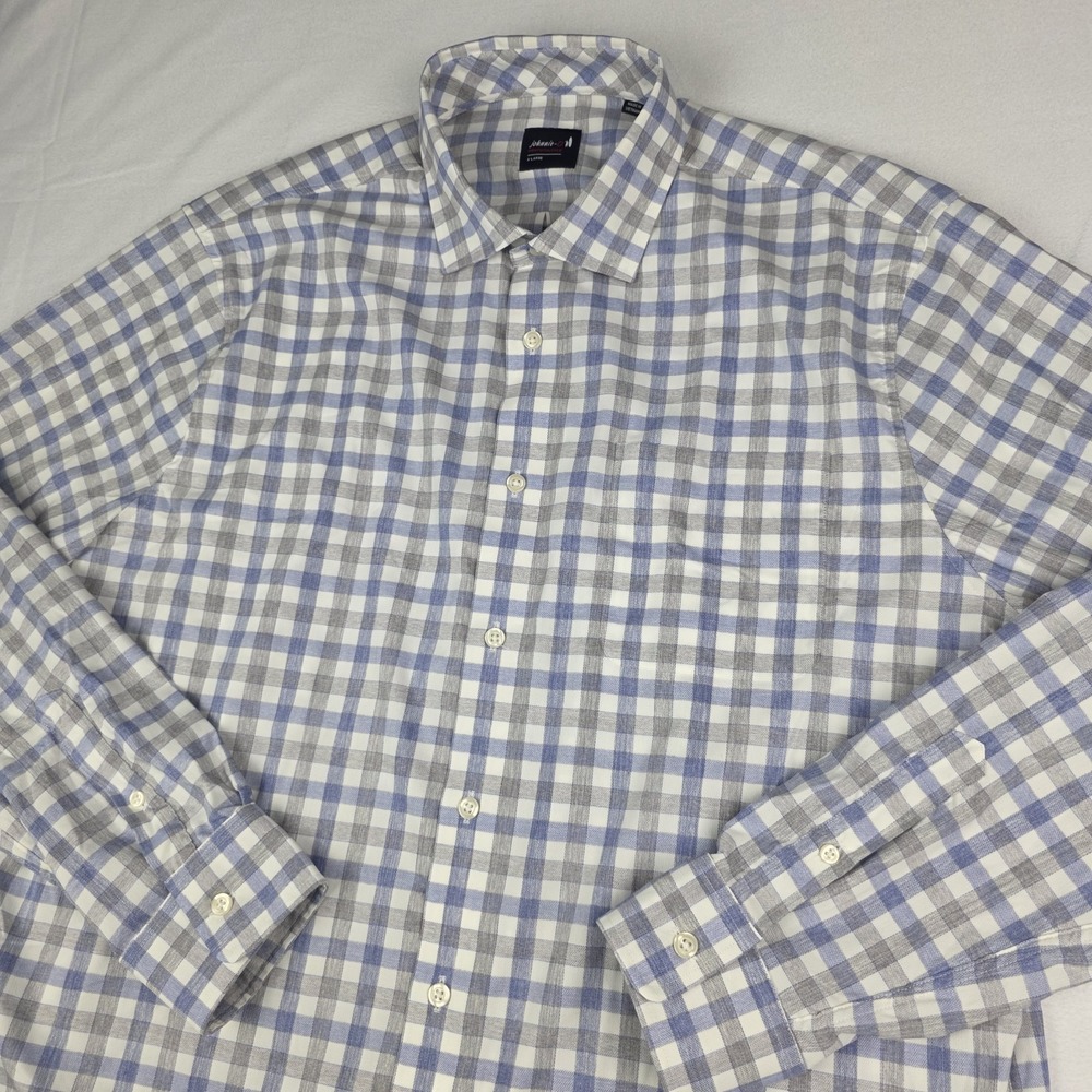 Johnnie-O McArthur Performance Button Up Shirt Mens XL Cascade Long Sleeve - Picture 2 of 9